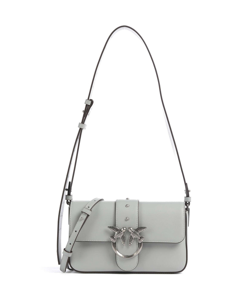 Pinko Love One Mini Slouchy Shoulder bag grigio perla/old silver