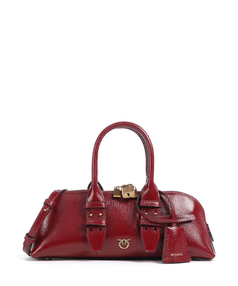 Pinko Bowling Horizontal Handbag rosso scuro/antique gold