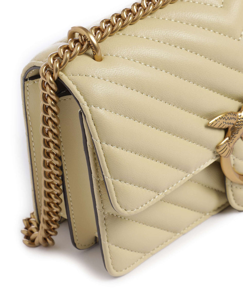 Pinko Love One Mini Shoulder bag giallo vaniglia/antique gold