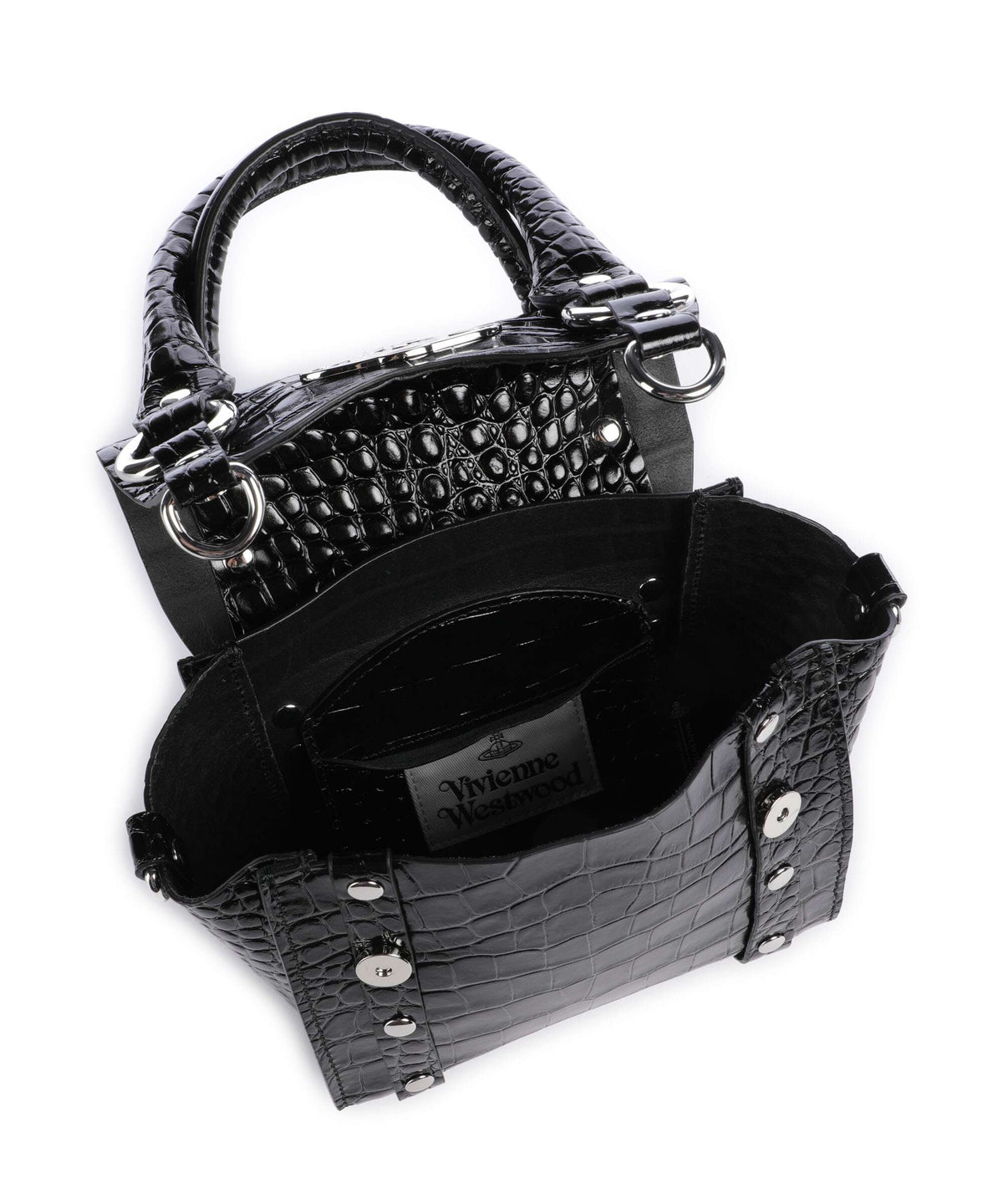 Vivienne Westwood Betty Embossed Croc Mini Crossbody bag black