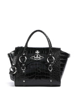 Vivienne Westwood Betty Embossed Croc Medium Handtasche black