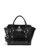 Vivienne Westwood Betty Embossed Croc Medium Borsa a mano black