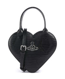 Vivienne Westwood Josephine Heart Embossed Croc Mini Handtasche black