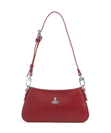 Vivienne Westwood Tasha Embossed Croc Mini Schultertasche red