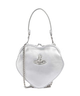 Vivienne Westwood Belle Heart Frame Re-Vegan Grain Schultertasche silver