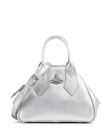Vivienne Westwood Yasmine Grain Small Handtasche silver
