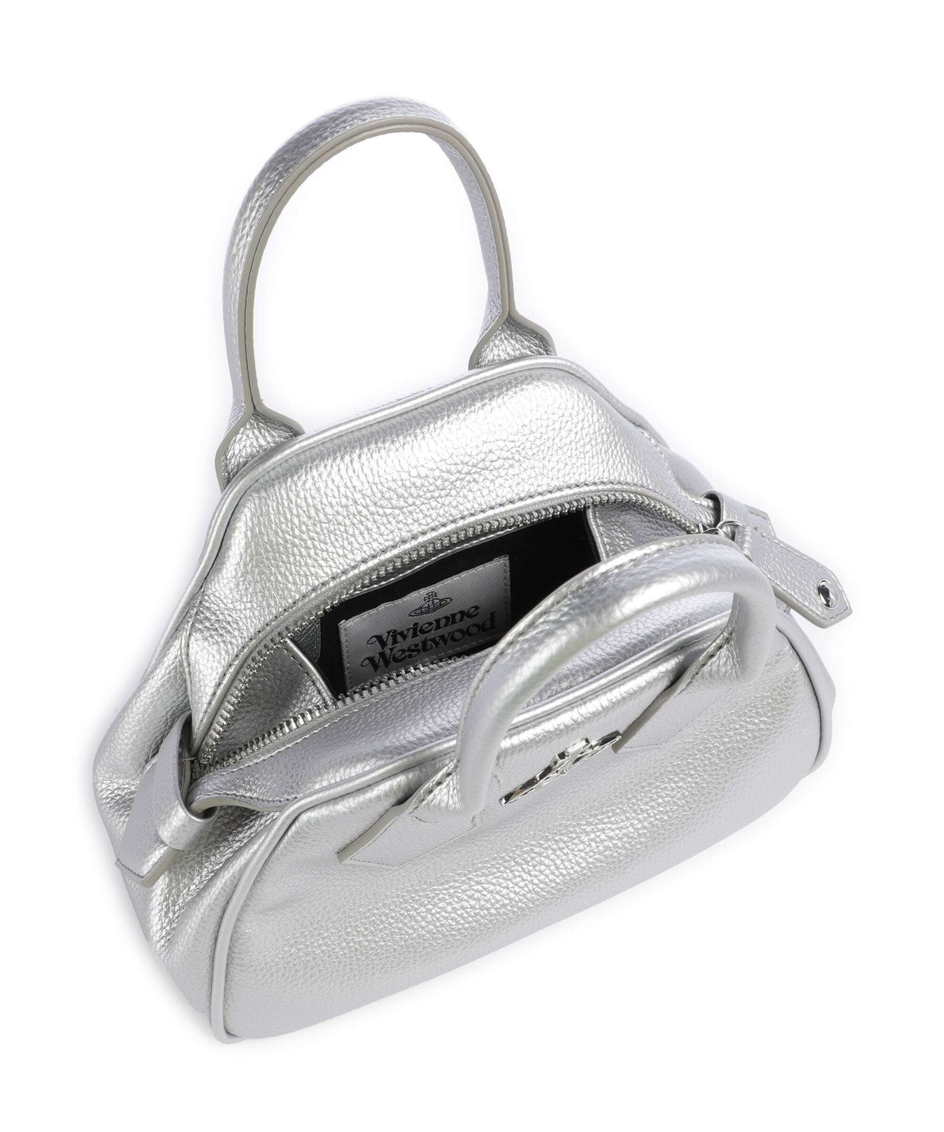 Vivienne Westwood Yasmine Grain Small Handbag silver