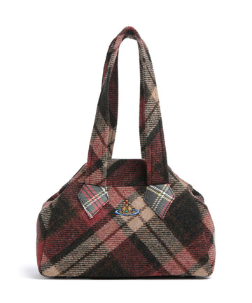Vivienne Westwood Archive Harris Tweed Check Medium Borsa a spalla light check