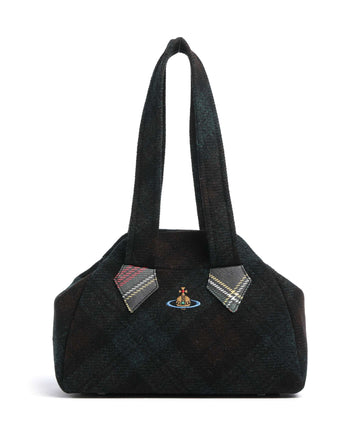 Vivienne Westwood Archive Harris Tweed Check Medium Borsa a spalla dark check