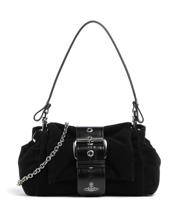 Vivienne Westwood Hazel Suede Treasure Borsa a spalla black