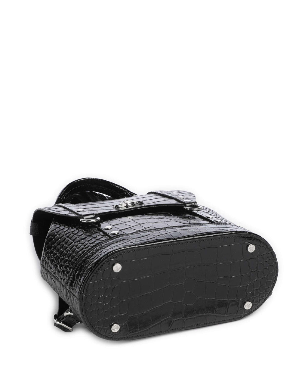 Vivienne Westwood Max Embossed Croc Small Backpack black