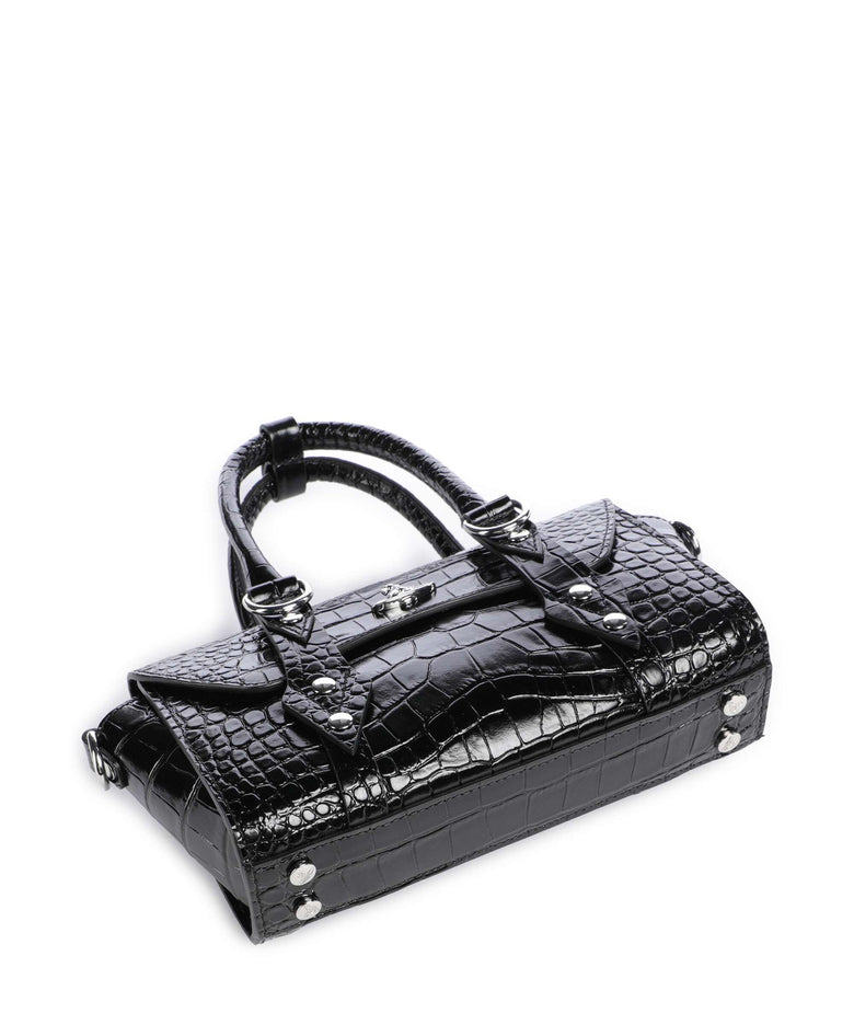 Vivienne Westwood Bettina Embossed Croc Mini Handbag black