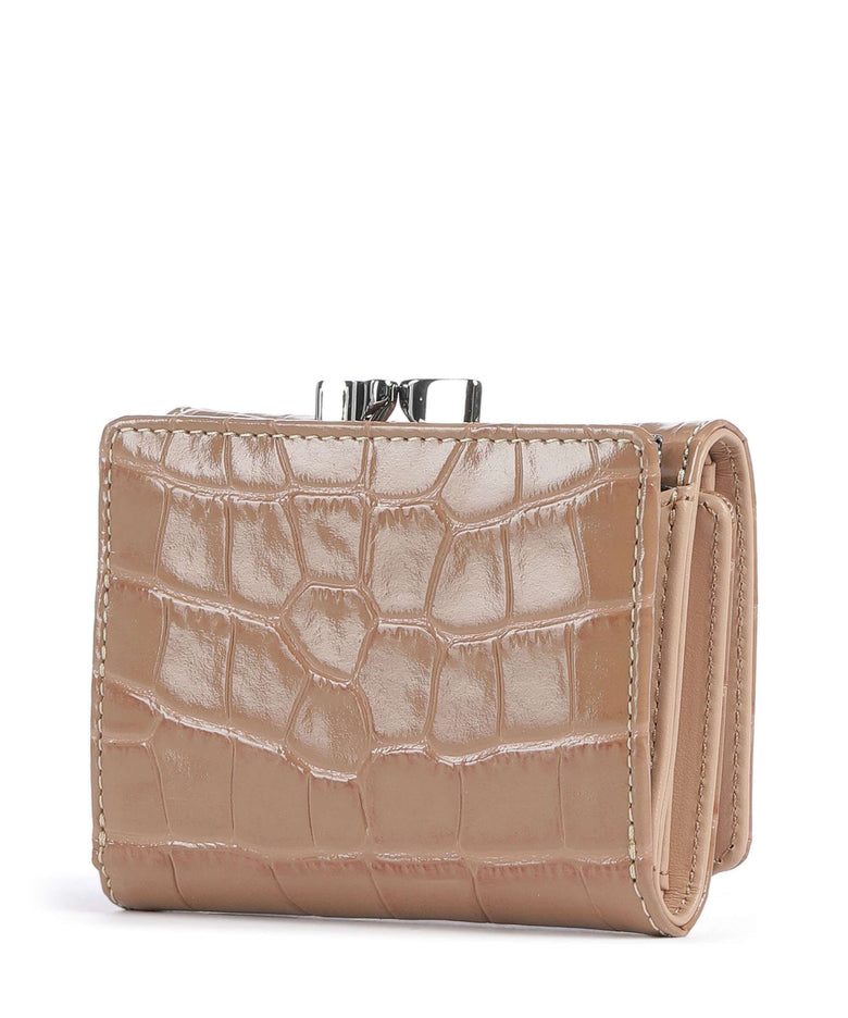 Vivienne Westwood Frame Embossed Croc Small Wallet dusty pink