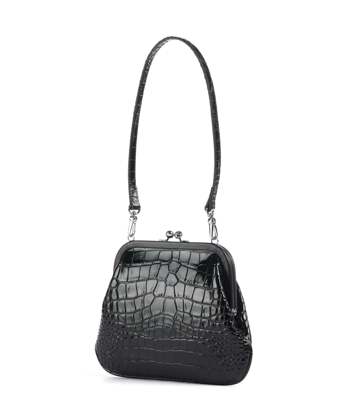 Vivienne Westwood Vivienne Embossed Croc Shoulder bag black
