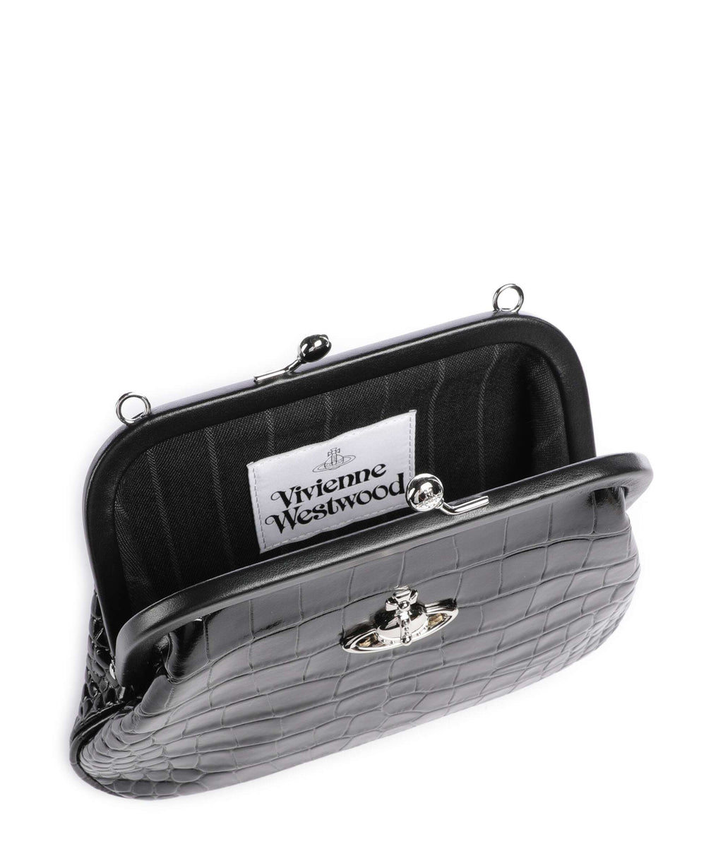 Vivienne Westwood Vivienne Embossed Croc Shoulder bag black