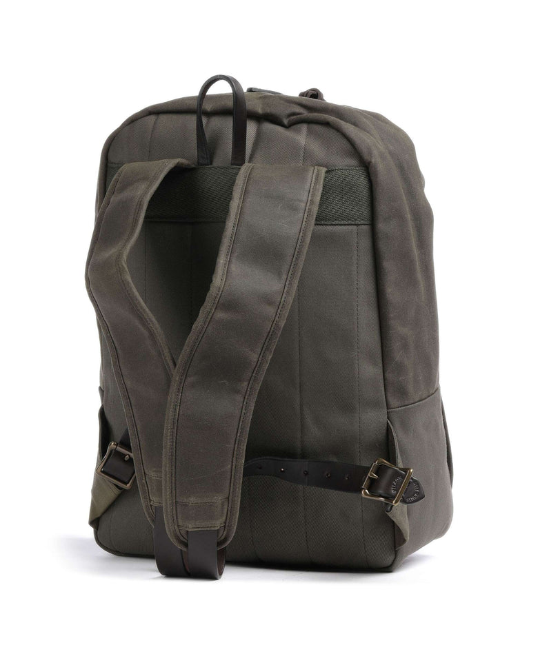 Filson Oil Finish Tin Cloth Journeyman Backpack otter green