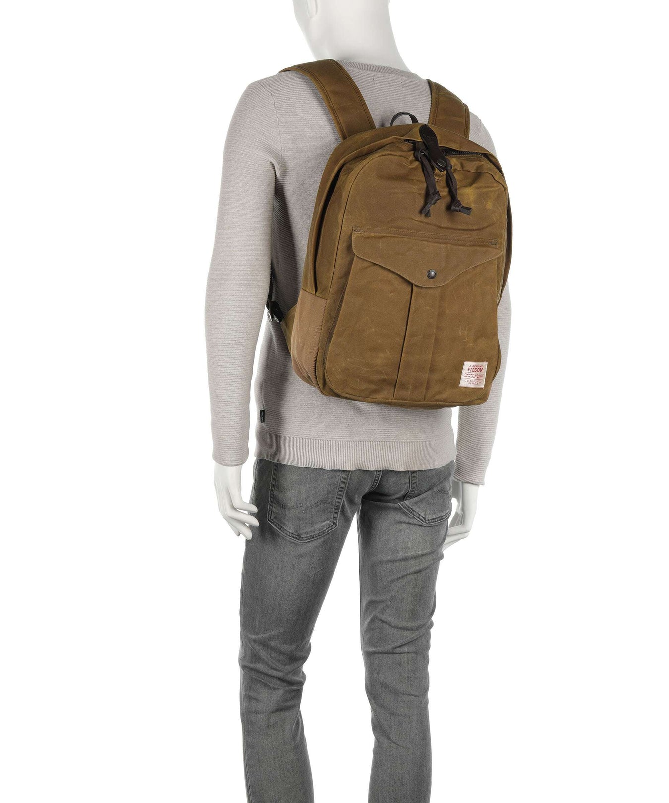 Filson Oil Finish Tin Cloth Journeyman Backpack tan