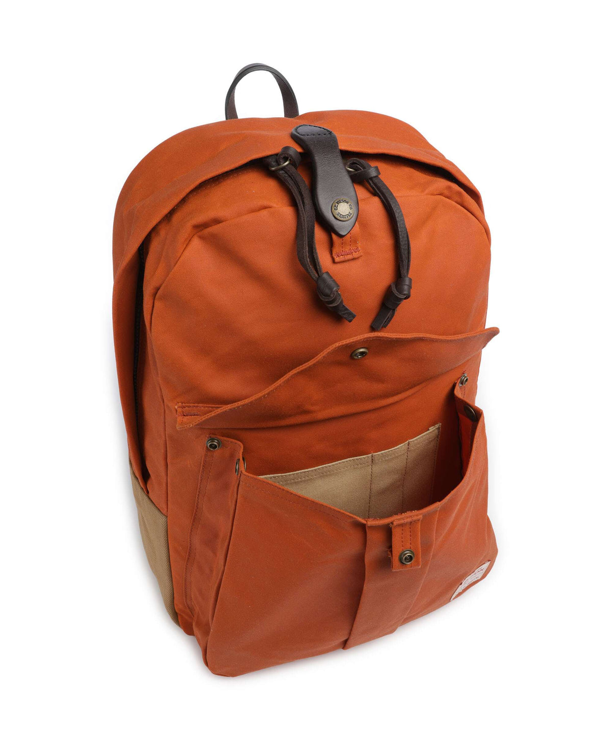Filson Oil Finish Tin Cloth Journeyman Backpack rust