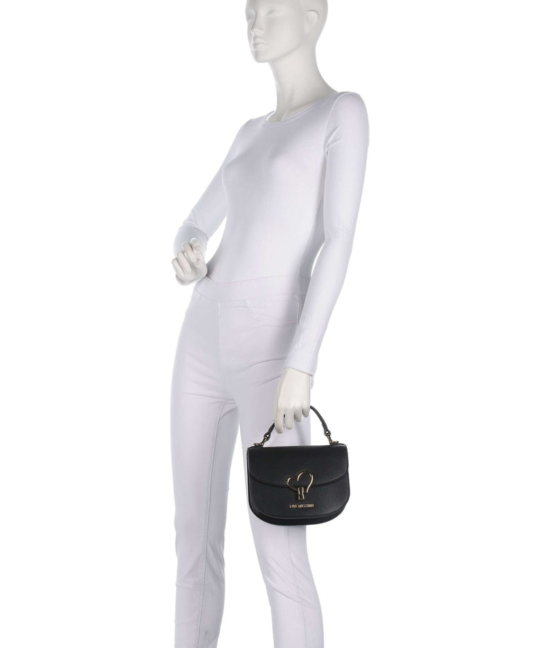 Love Moschino Heart Turnlock Handbag black