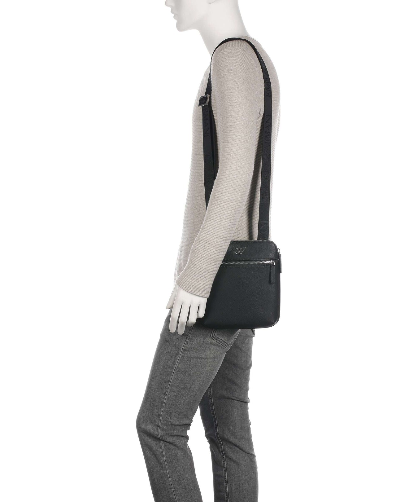 Emporio Armani Business Regenerated Crossbody bag black