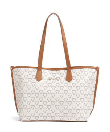 Valentino Bags Lady Re Cabas bianco/cuoio