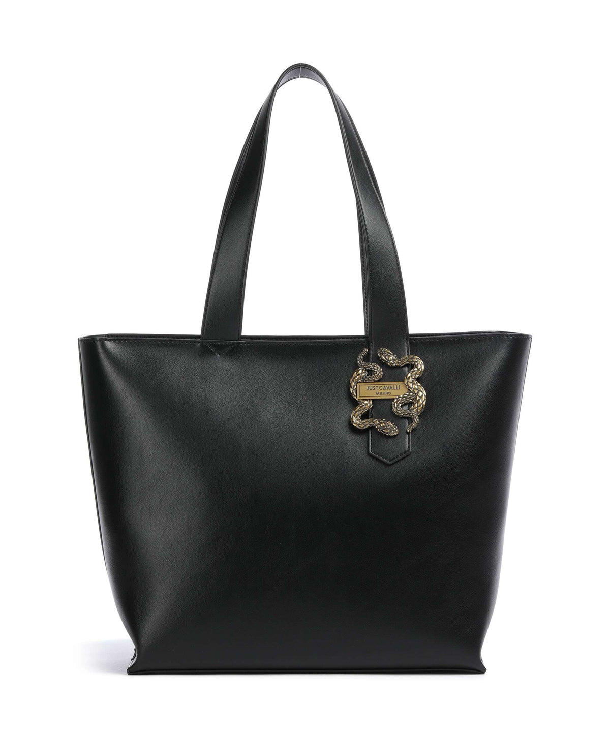Just Cavalli Iconic Snakes Tote bag black