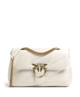 Pinko Love Puff Classic Schultertasche bianco seta/antique gold