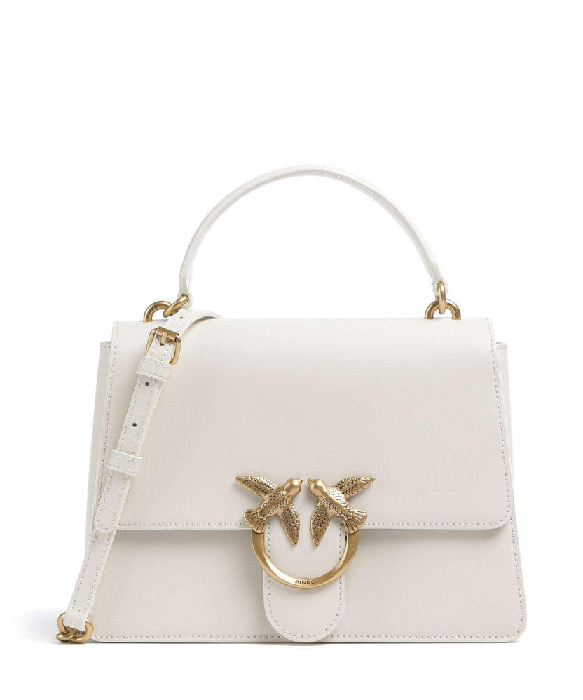 Pinko Love One Classic Handbag bianco seta/antique gold