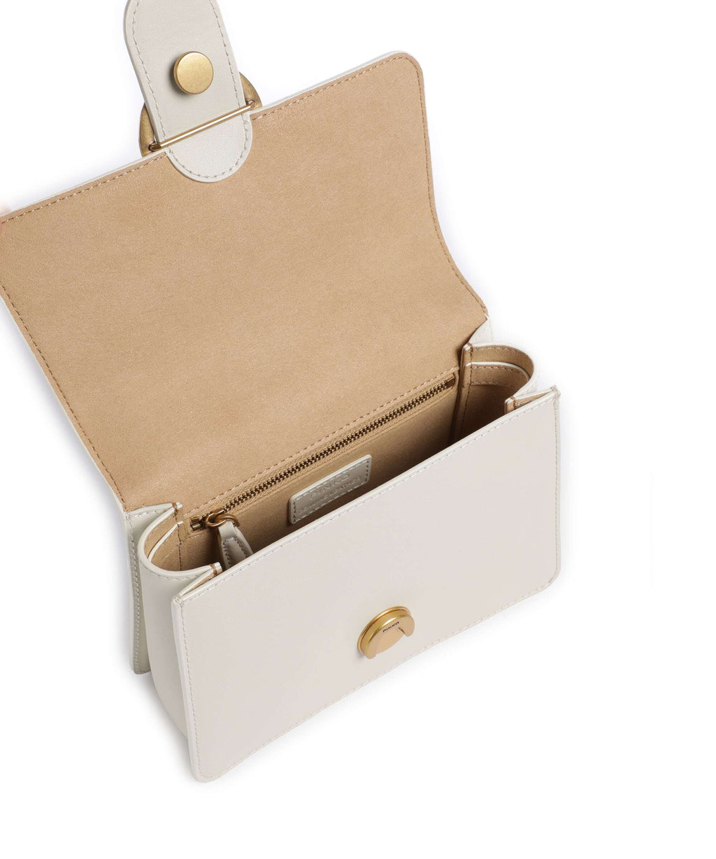 Pinko Love One Mini Handbag bianco seta/antique gold