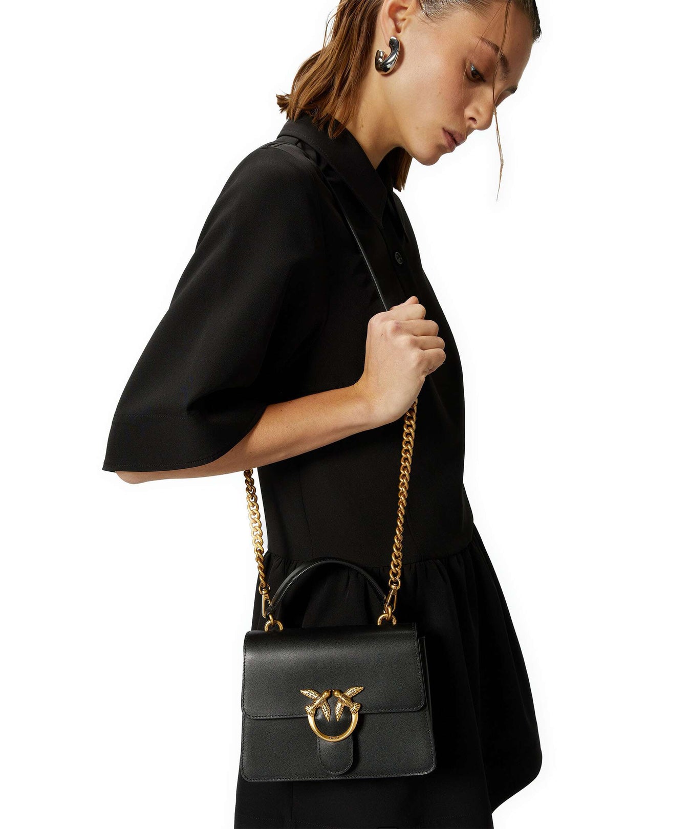 Pinko Love One Mini Crossbody bag nero/antique gold