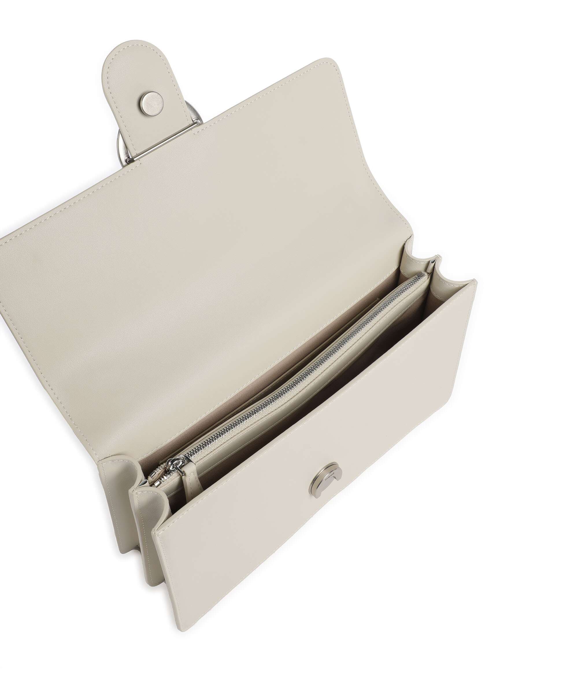 Pinko Love One Classic Shoulder bag bianco seta/old silver