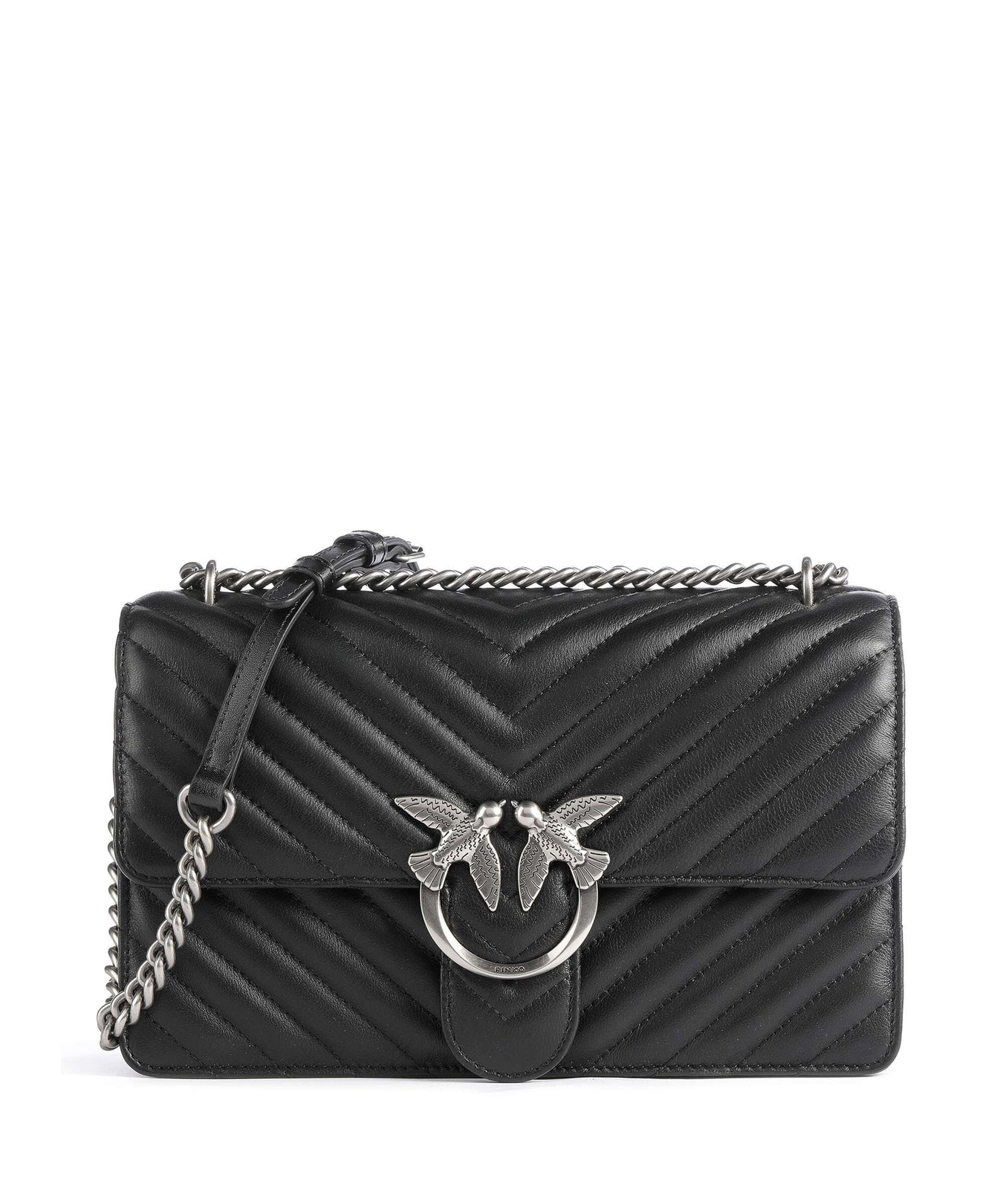 Pinko Love One Classic Shoulder bag nero/old silver