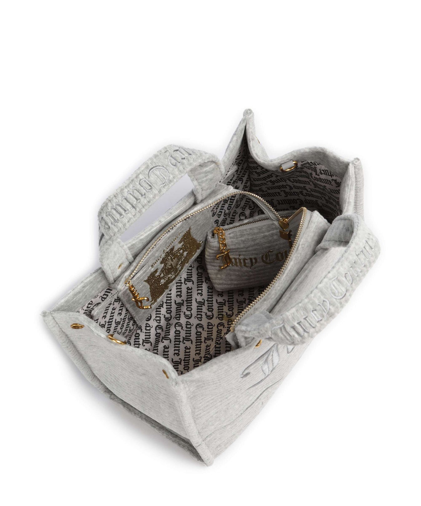 Juicy Couture Iris Velvet M Handbag silver marl