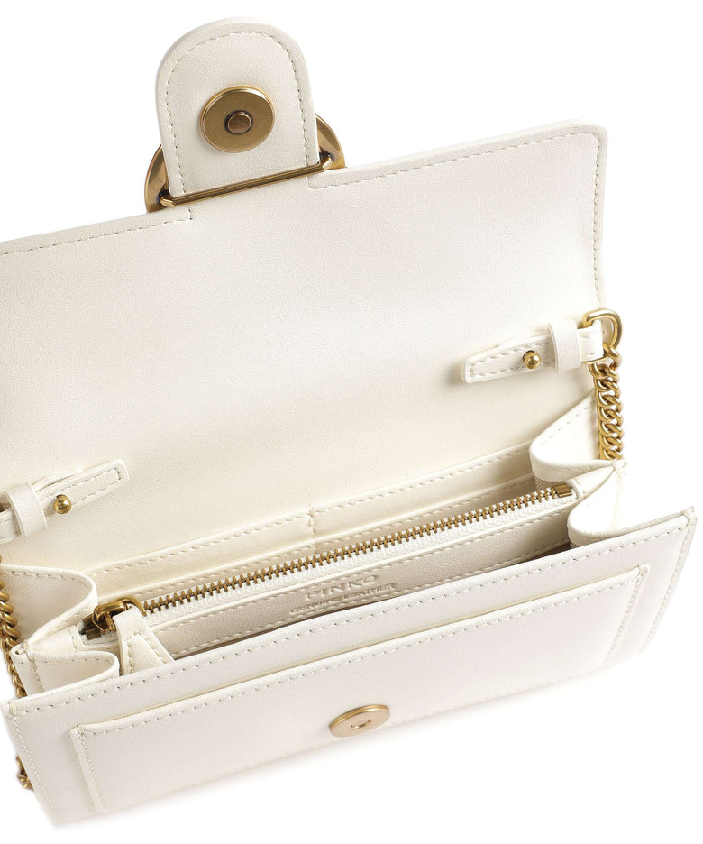 Pinko Love One Wallet bianco seta/antique gold