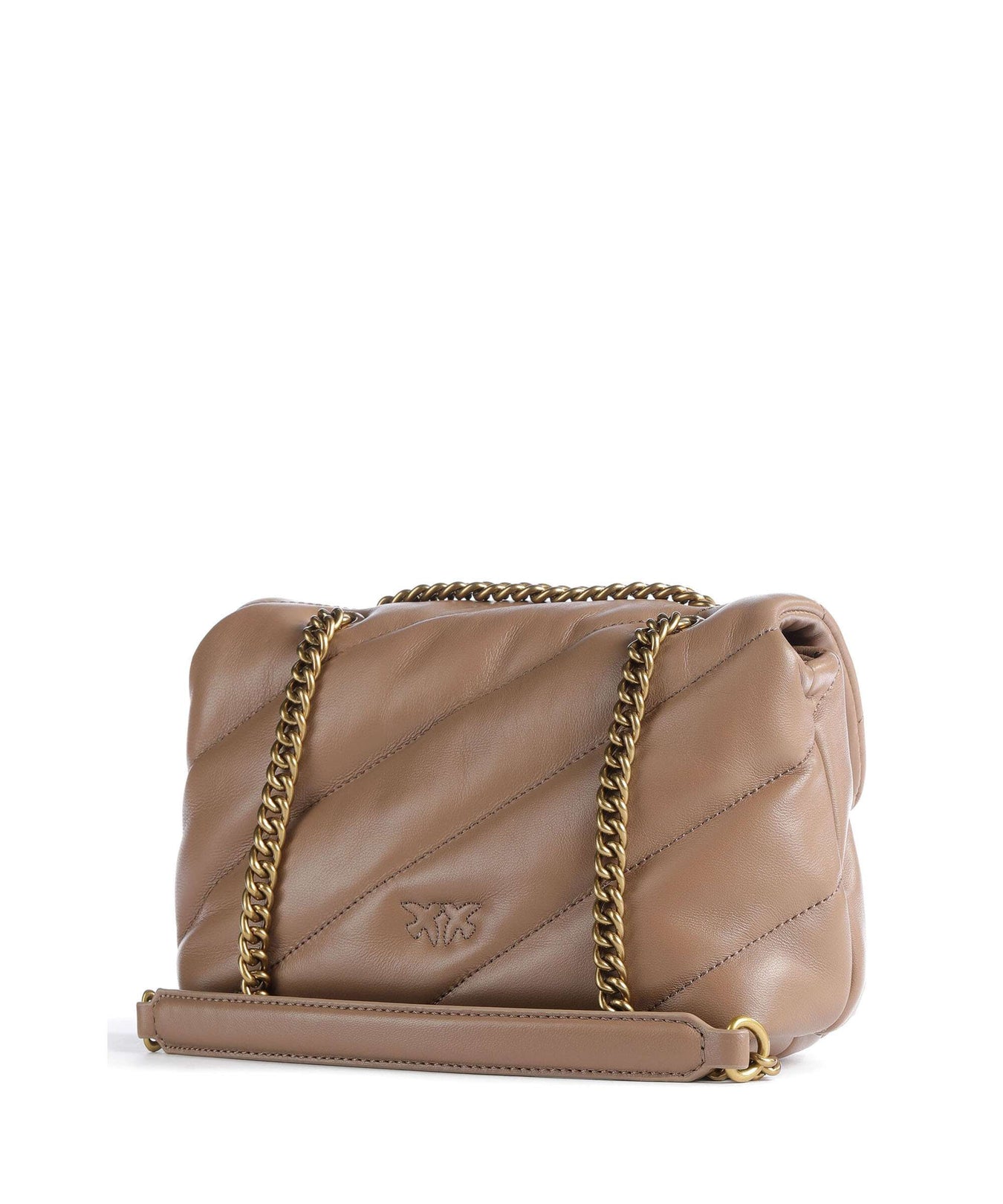 Pinko Love Puff Mini Shoulder bag biscotto zenzero/antique gold
