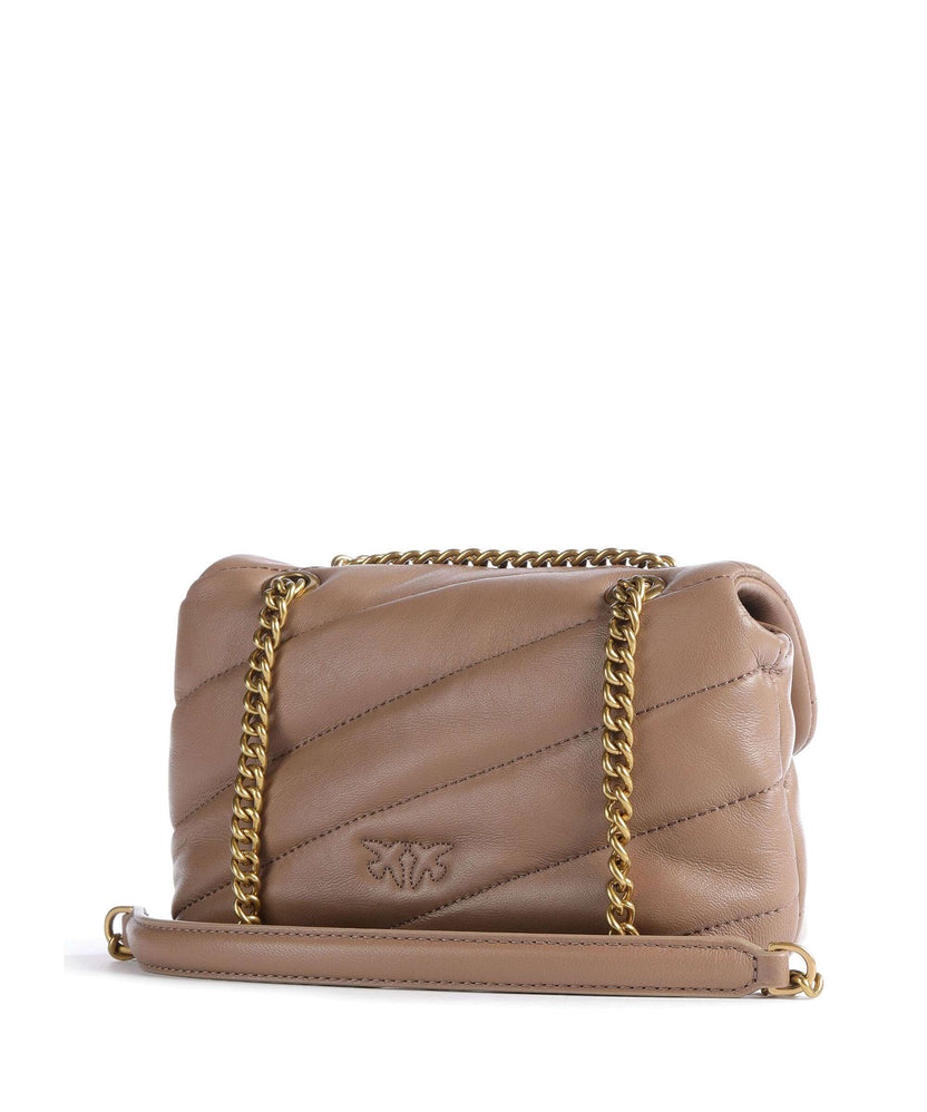 Pinko Love Puff Baby Shoulder bag biscotto zenzero/antique gold