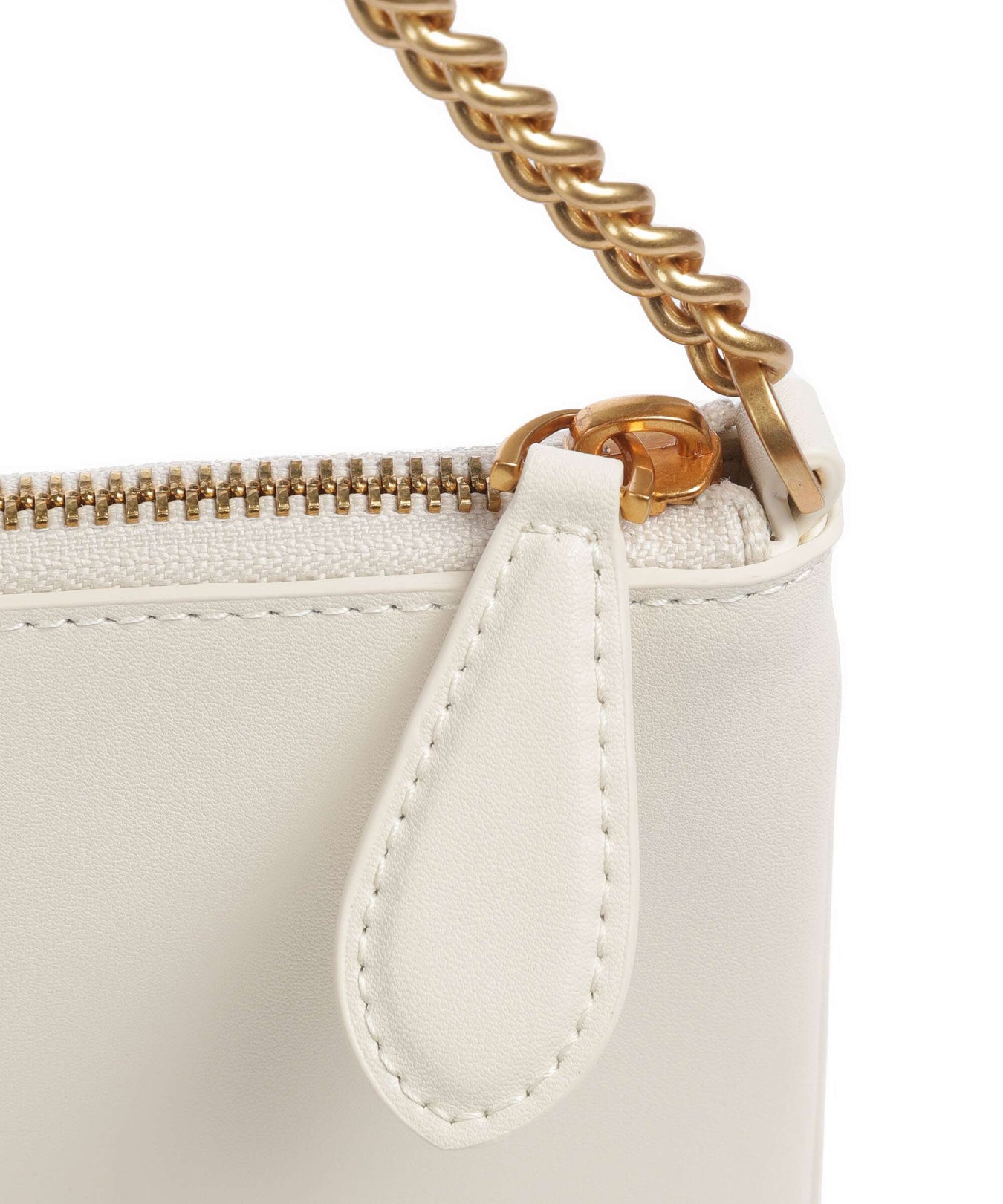 Pinko Flat Horizontal Shoulder bag bianco seta/antique gold