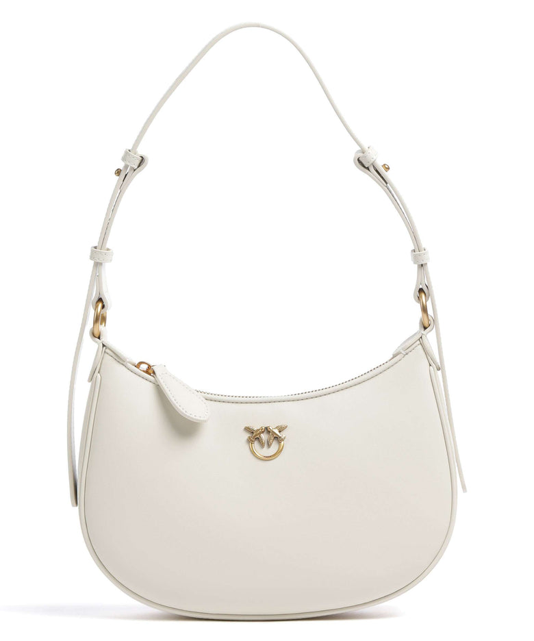 Pinko Half Moon Mini Shoulder bag bianco seta/antique gold