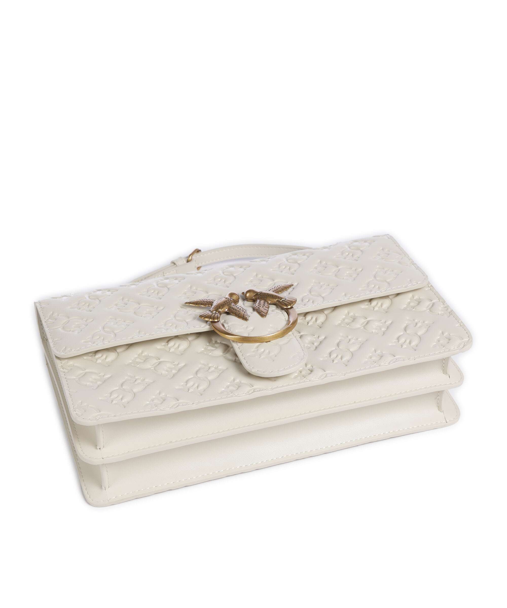 Pinko Love One Classic Shoulder bag bianco seta/antique gold