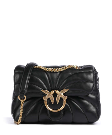 Pinko Love Puff Mini Borsa a spalla nero/antique gold