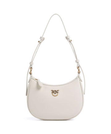 Pinko Half Moon Baby Schultertasche bianco seta/antique gold