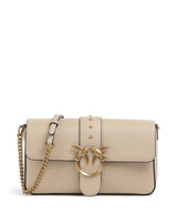 Pinko Love One Classic Slouchy Schultertasche beige/grigio fumo/antique gold