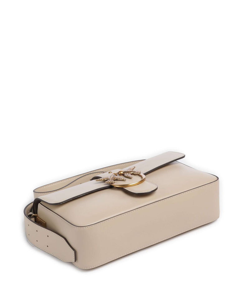 Pinko Love One Classic Slouchy Shoulder bag beige/grigio fumo/antique gold