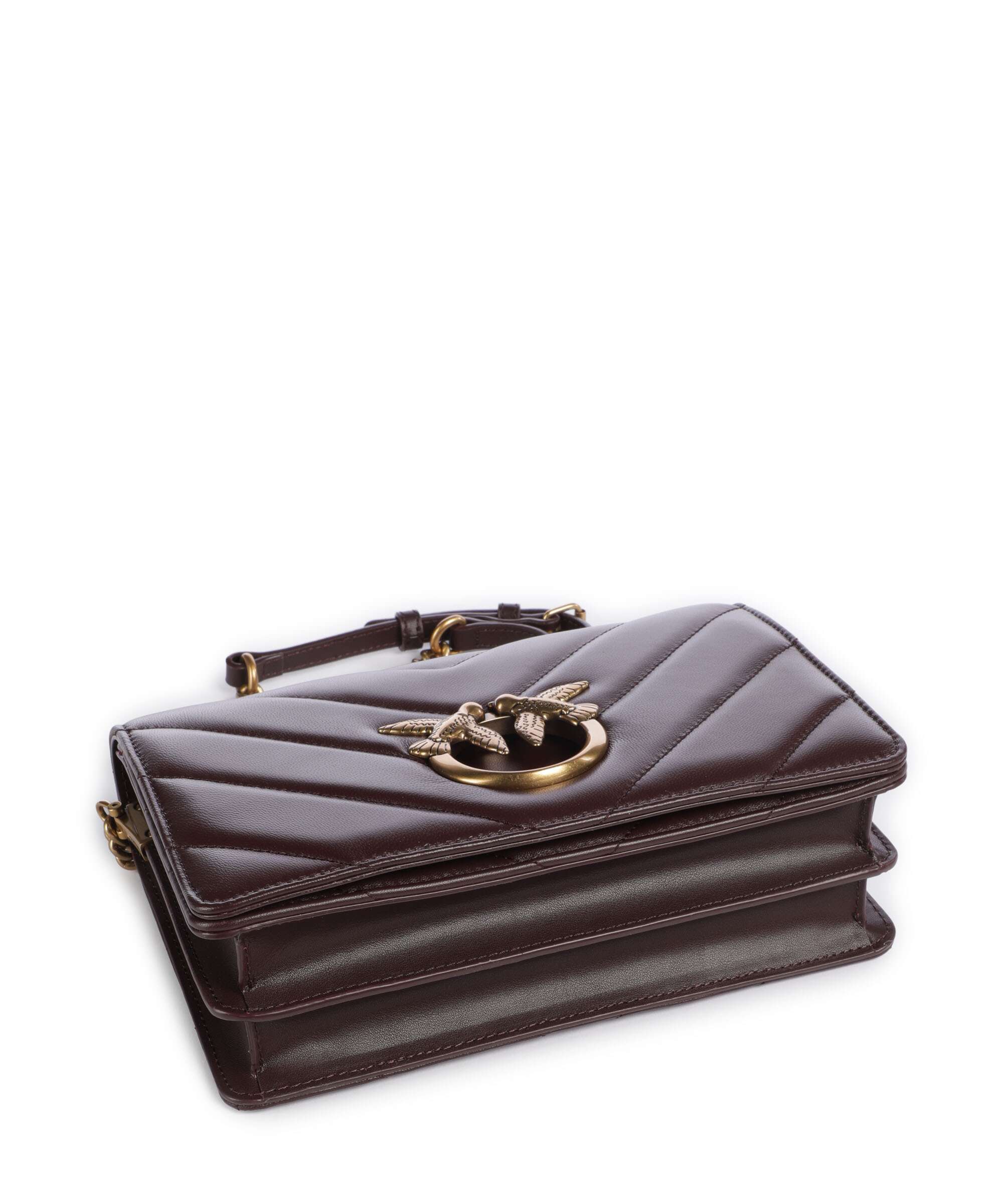 Pinko Love Click Classic Crossbody bag uva di catawba/antique gold