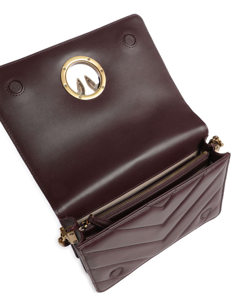 Pinko Love Click Classic Crossbody bag uva di catawba/antique gold