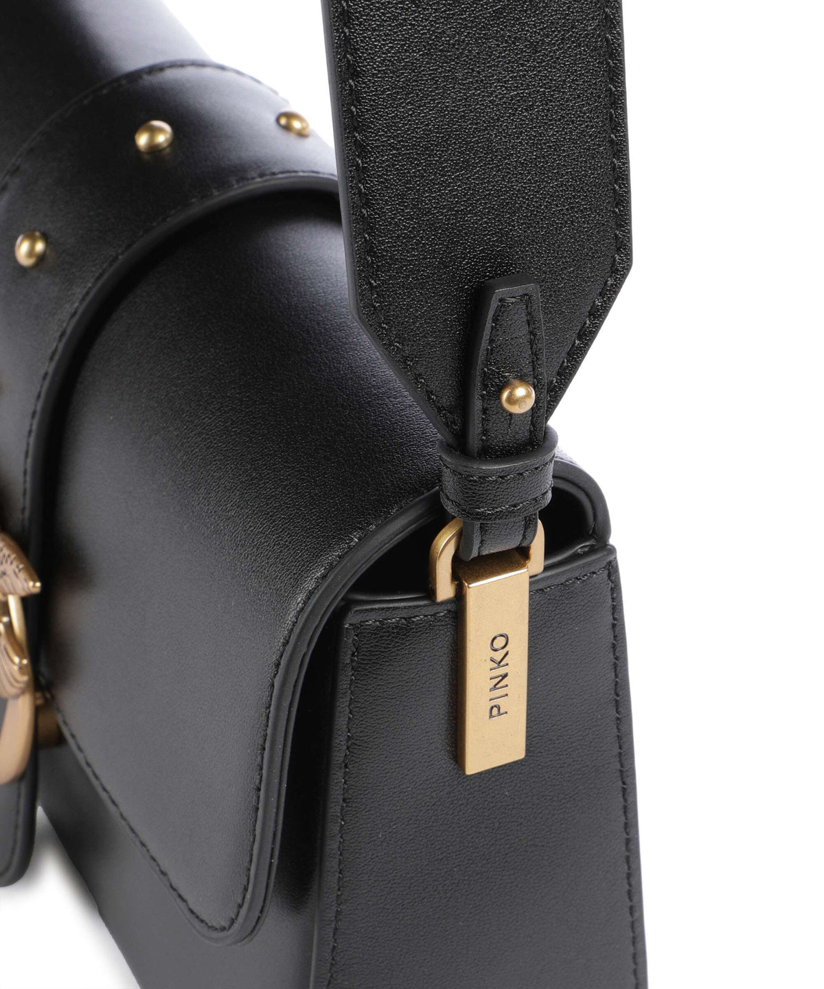 Pinko Love One Mini Slouchy Shoulder bag nero/antique gold
