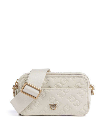 Pinko Mini Borsa a tracolla bianco seta/antique gold