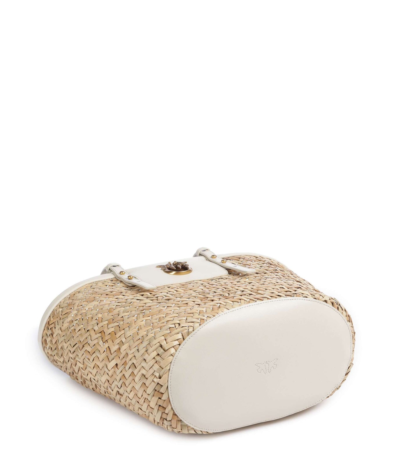 Pinko Love Summer Tote bag bianco seta/antique gold