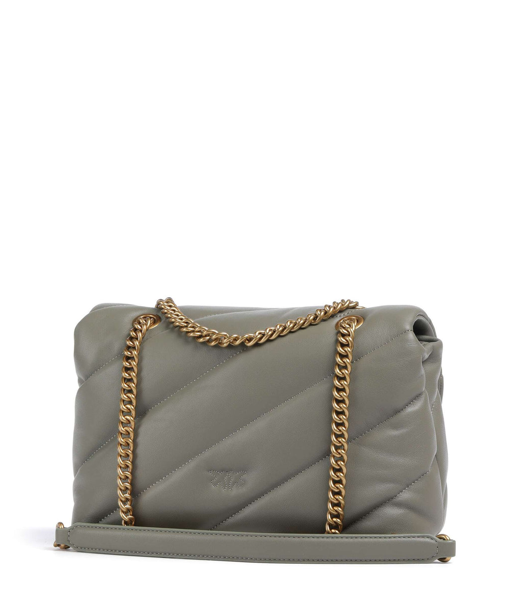 Pinko Love Puff Classic Shoulder bag verde vertiver/antique gold