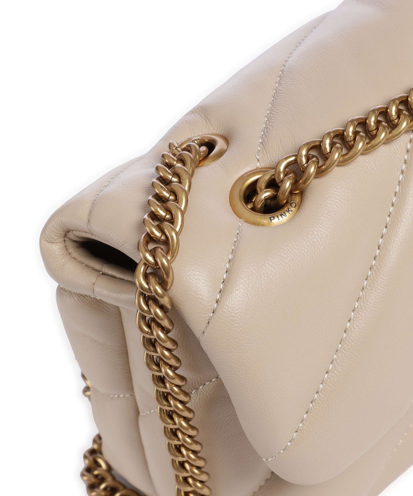 Pinko Love Puff Mini Shoulder bag beige/grigio fumo/antique gold